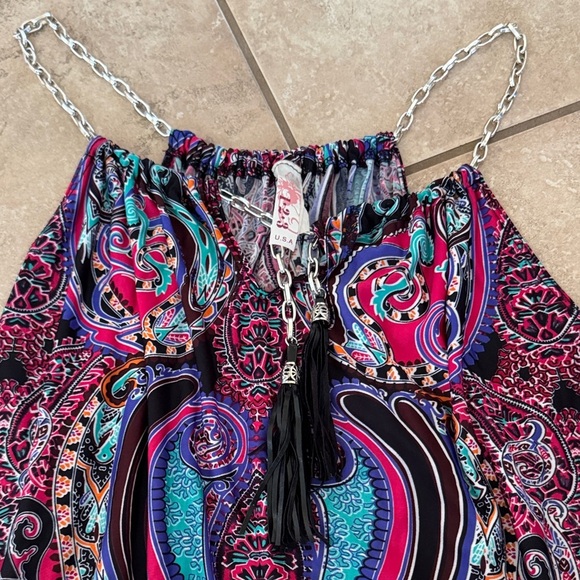 Multicolor Paisley Mini Dress - Picture 2 of 3
